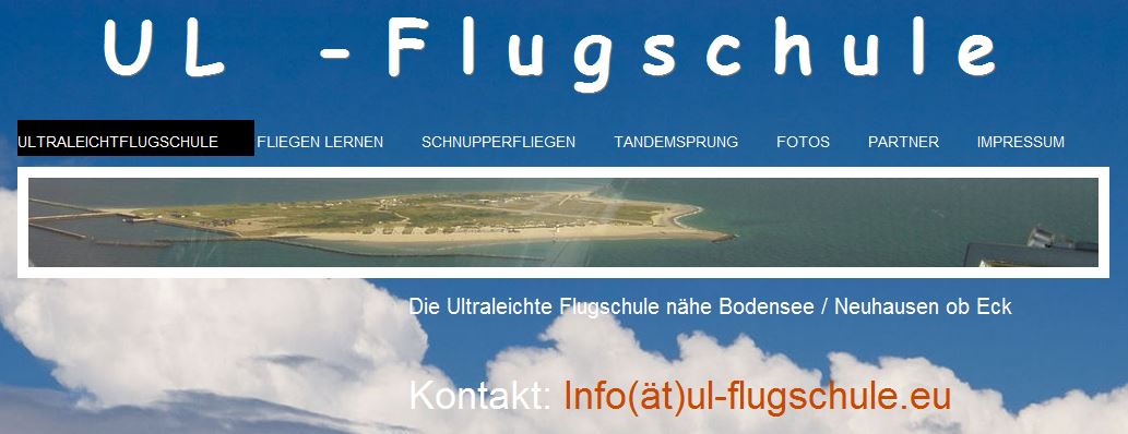 Banner Startseite UL Flugschule EU